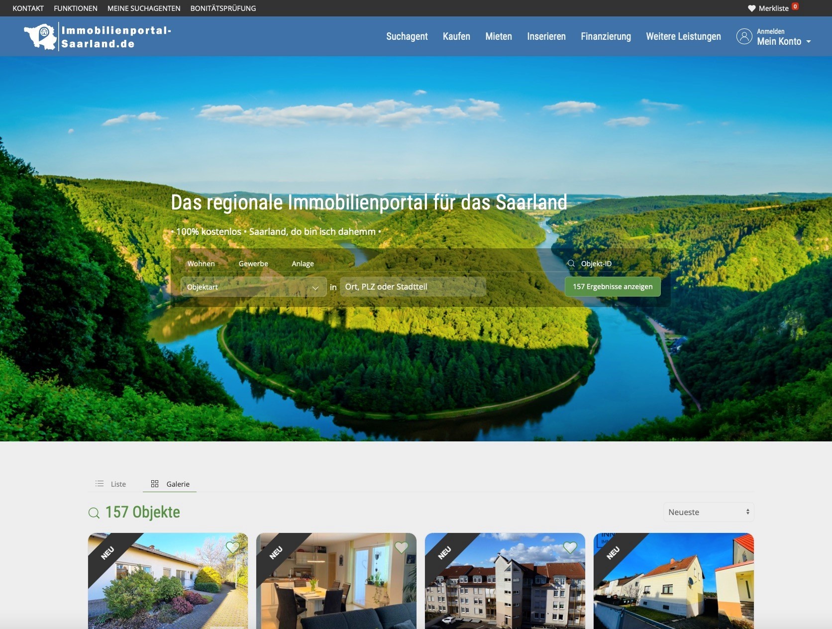 Website Immobilienportal-saarland.de